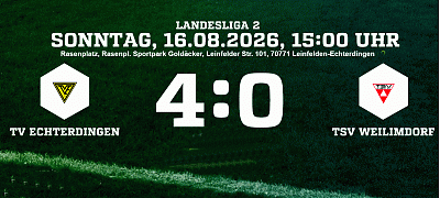 TV Echterdingen - TSV Weilimdorf 4:0 (1:0)