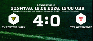 TV Echterdingen - TSV Weilimdorf 4:0 (1:0)