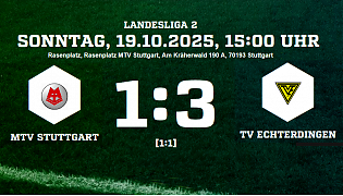 MTV Stuttgart - TV Echterdingen 1:3 (1:1)