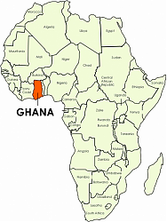 Afrika Ghana Karte