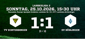 TV Echterdingen sv SV Böblingen 1:1 (1:1)